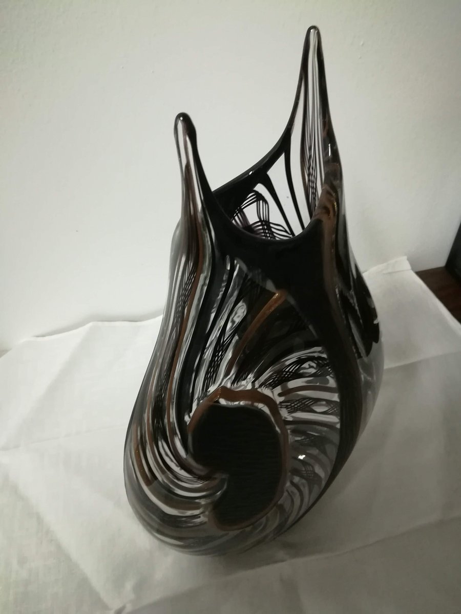 Black Murrine Vase by d'Este's Zane