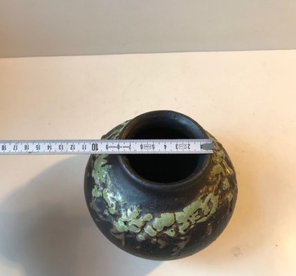 Black Nordic Fat Lava Vase by Palle Skat Nielsen, 1970s-LCR-887625