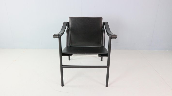 Black on Black Armchair Model-LC1 attributed to Le Corbusier for Cassina, Italy, 1970s-DT-2026314