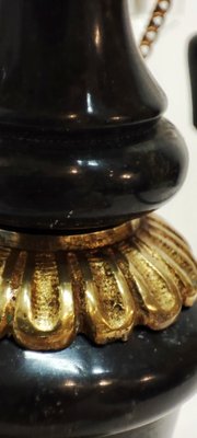 Black Onyx and Bronze Candleholder, France, 1940s-RGF-1306651