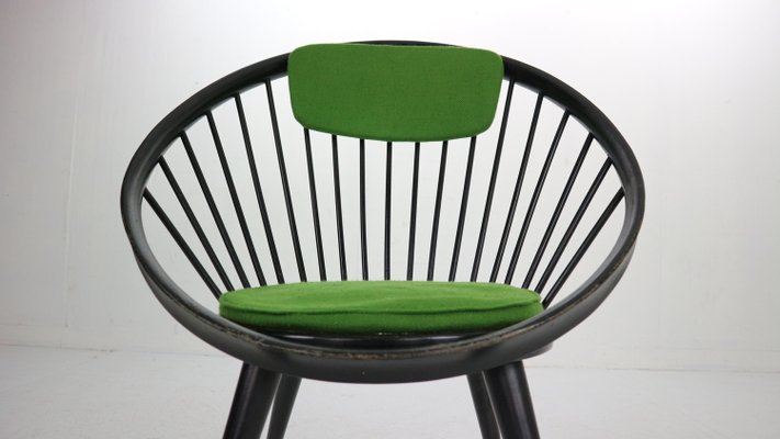 Black Original Circle Chair by Yngve Ekström for Swedese, Sweden, 1960s-DT-2026158