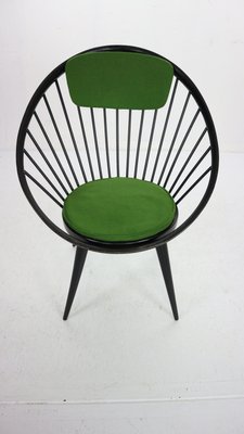 Black Original Circle Chair by Yngve Ekström for Swedese, Sweden, 1960s-DT-2026158