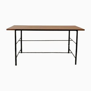 Black Painted Metal Coffee Table with Teak Top from Isa Bergamo, 1960s-IJR-1738825