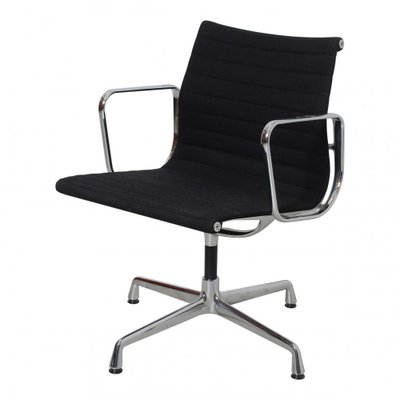 Black Patinated Hopsak Fabric EA 108 Chair by Charles Eames for Vitra-MTD-1400518