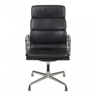 Black Patinated Leather Ea-209 Chair by Charles Eames for Vitra-MTD-1400488