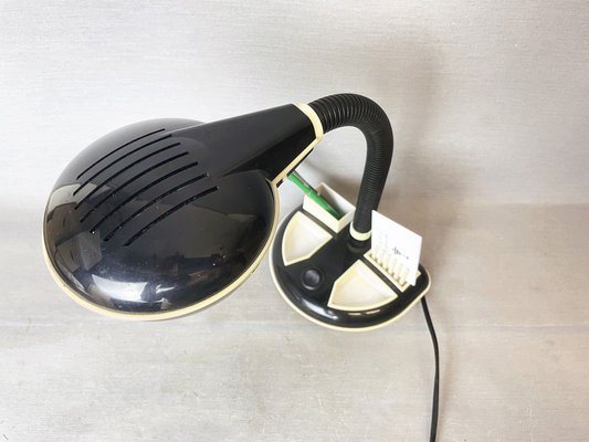 Black Plastic Organizer Desk Lamp by Kyoji Tanaka for Rabbit Tanaka, 1980s-SCS-1805177