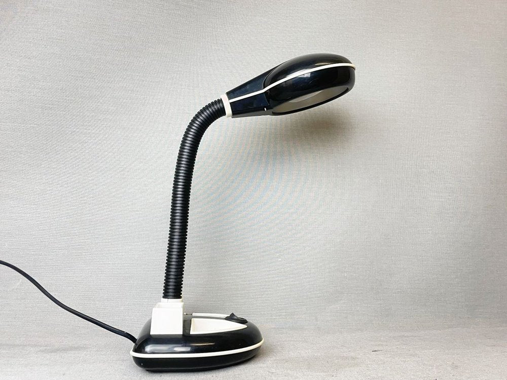 Black Plastic Organizer Desk Lamp by Kyoji Tanaka for Rabbit Tanaka, 1980s