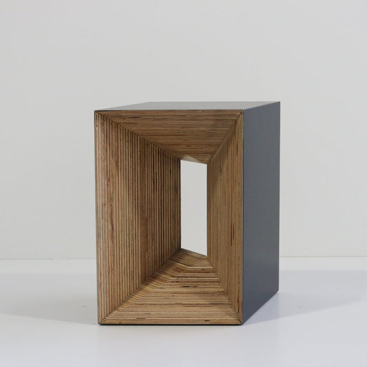 Black Plywoood Stool by Studio Deusdara