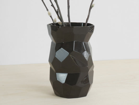 Black Poligon Vase from Studio Lorier