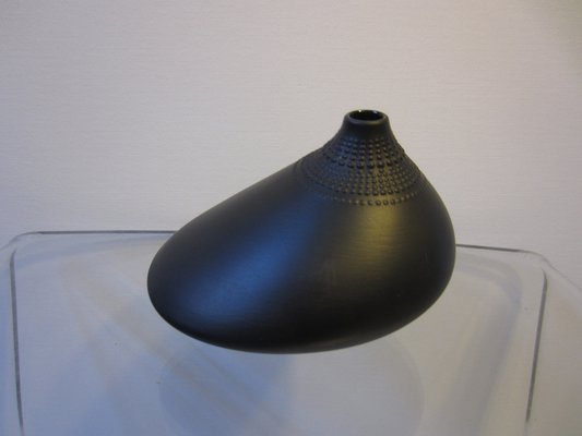 Black Pollo Vase by Tapio Wirkkala for Rosenthal, 1970s-ICI-1799400