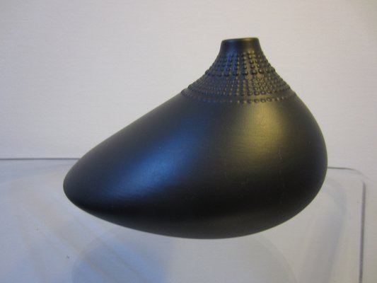 Black Pollo Vase by Tapio Wirkkala for Rosenthal, 1970s-ICI-1799400