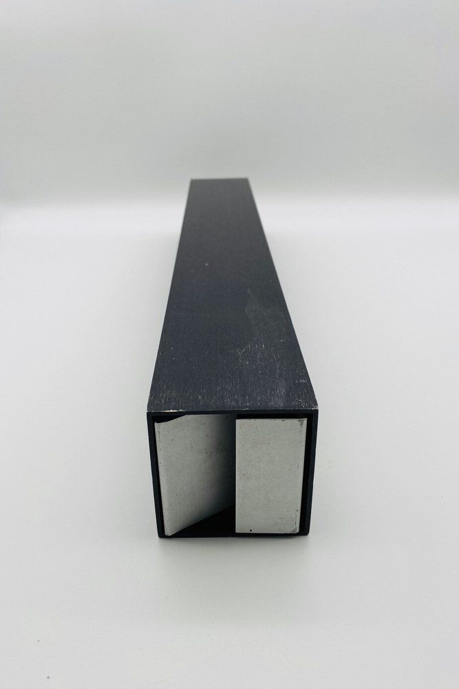 Black Ponza Ashtrays by Bruno Munari for Danese Milano, Italy, 1958, Set of 2