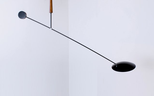 Black Postmodern Adjustable Counterbalance Ceiling Light from Herda, 1980s-XT-1413867