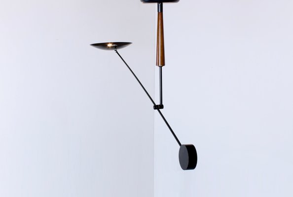 Black Postmodern Adjustable Counterbalance Ceiling Light from Herda, 1980s-XT-1413867