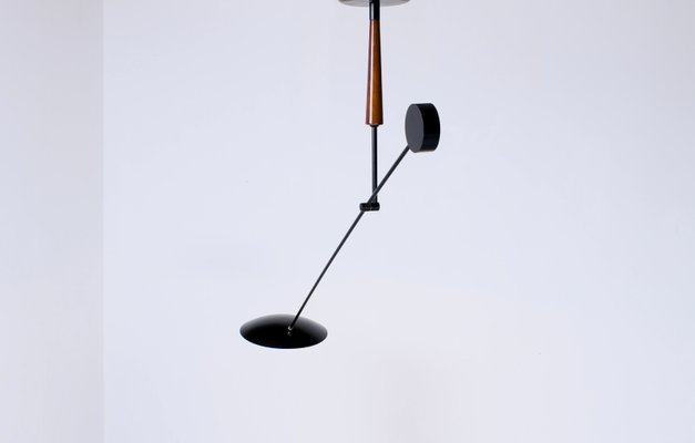 Black Postmodern Adjustable Counterbalance Ceiling Light from Herda, 1980s-XT-1413867