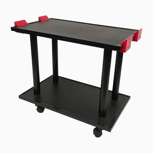 Black & Red Trolley from Kartell, Italy, 1980s-LYQ-1171816