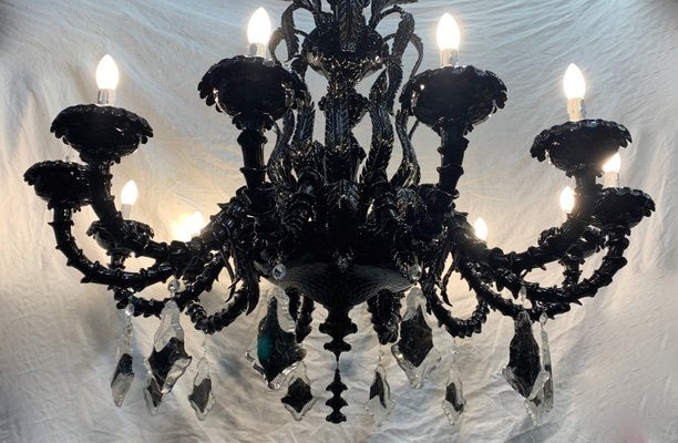 Black Rizzonium Chandelier by Gianni Seguso for Seguso-XQC-1251446