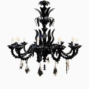 Black Rizzonium Chandelier by Gianni Seguso for Seguso-XQC-1251446