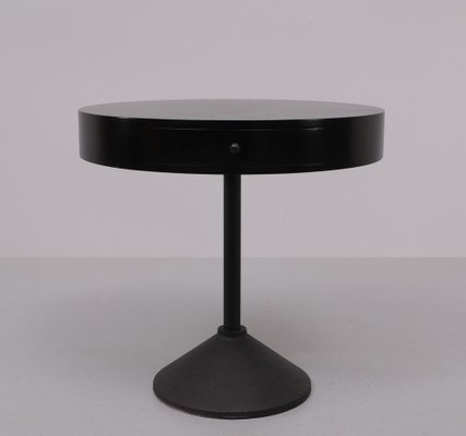 Black Round Side Table from Porada Arredi, Italy, 1980s-GCG-1779557