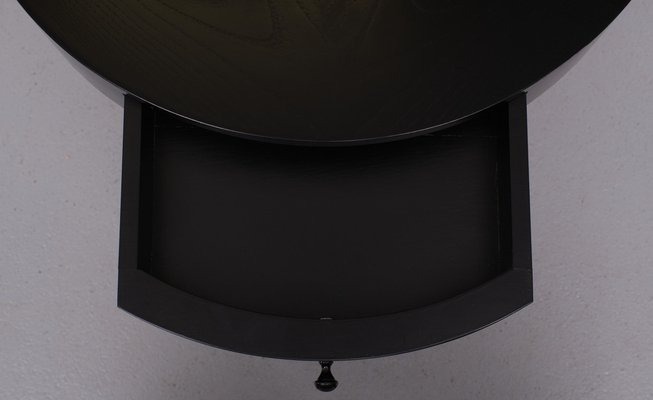 Black Round Side Table from Porada Arredi, Italy, 1980s-GCG-1779557