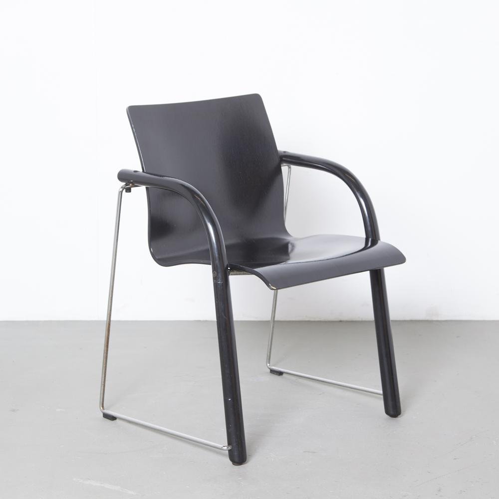 Black S320 Chair by Wulf Schneider and Ulrich Boehme for Thonet, 1980s