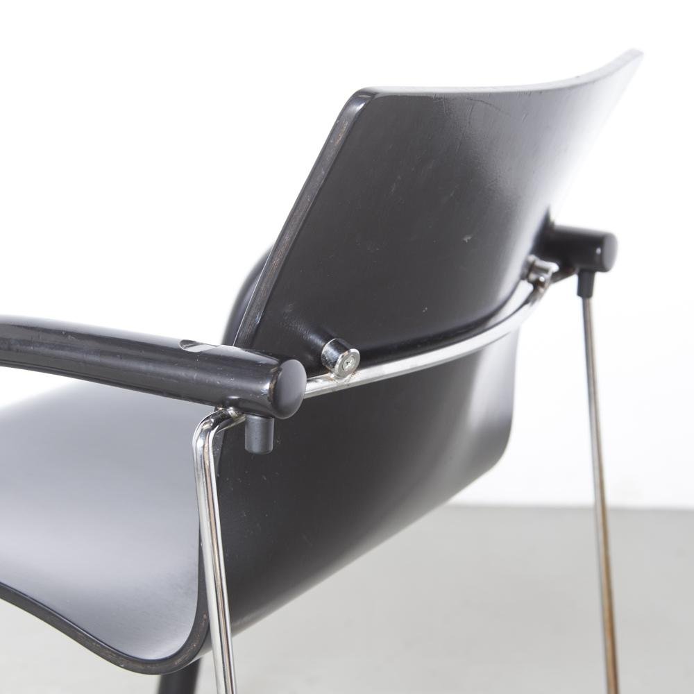 Black S320 Chair by Wulf Schneider and Ulrich Boehme for Thonet, 1980s