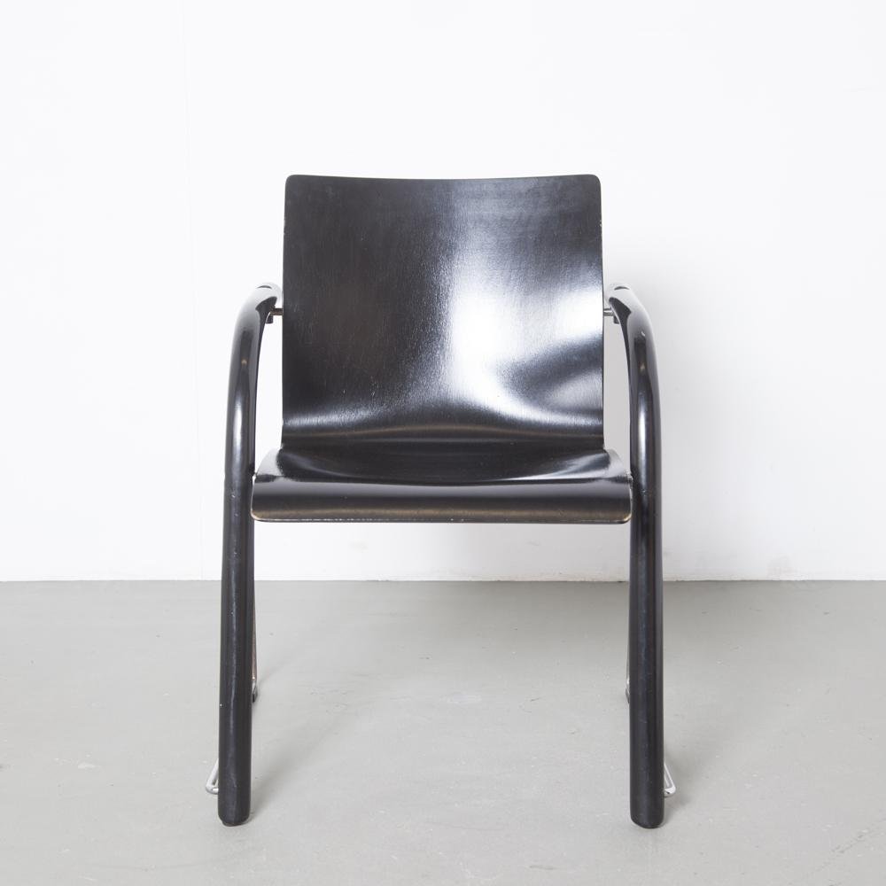 Black S320 Chair by Wulf Schneider and Ulrich Boehme for Thonet, 1980s