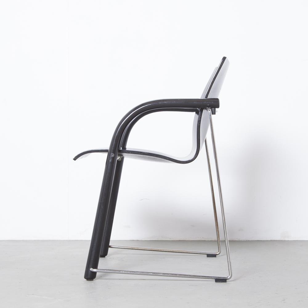 Black S320 Chair by Wulf Schneider and Ulrich Boehme for Thonet, 1980s