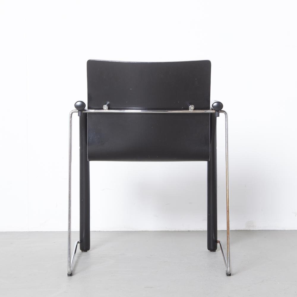 Black S320 Chair by Wulf Schneider and Ulrich Boehme for Thonet, 1980s