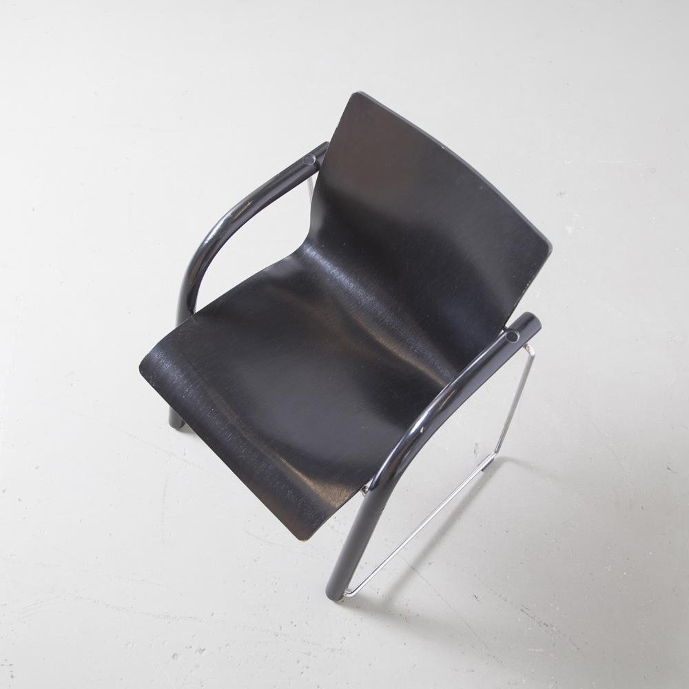 Black S320 Chair by Wulf Schneider and Ulrich Boehme for Thonet, 1980s