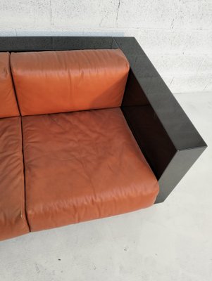 Black Sarathoga Sofa by Massimo and Lella Vignelli for Poltronova, 1970s-RNN-1658485