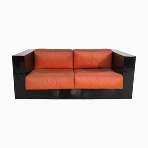 Black Sarathoga Sofa by Massimo and Lella Vignelli for Poltronova, 1970s-RNN-1658485