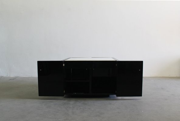 Black Saratoga Cabinets by Massimo & Lella Vigelli for Poltronova, 1960s, Set of 2-IVC-1820021