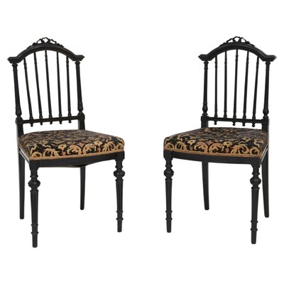 Black Side Chairs, 1870, Set of 2-TQA-2034395