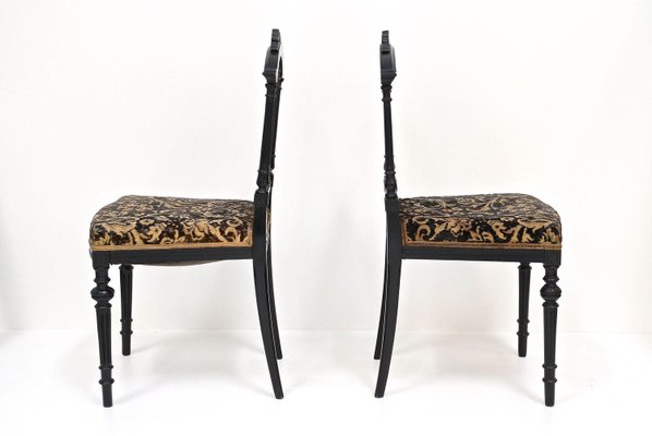 Black Side Chairs, 1870, Set of 2-TQA-2034395