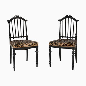 Black Side Chairs, 1870, Set of 2-TQA-2034395