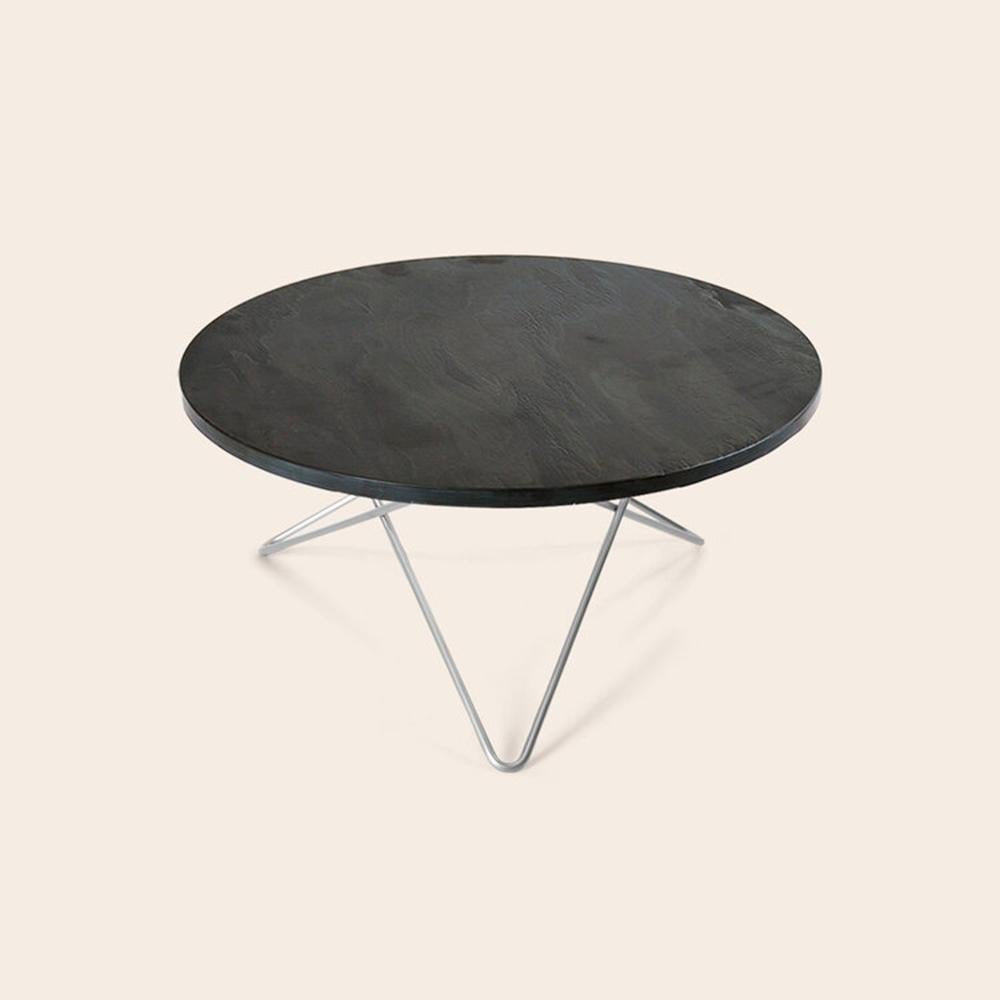 Black Slate and Steel O Table by Oxdenmarq