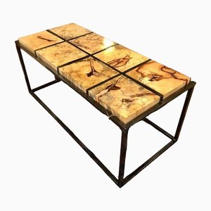 Black Steel Tamarinding Coffee Table-HLV-1428897