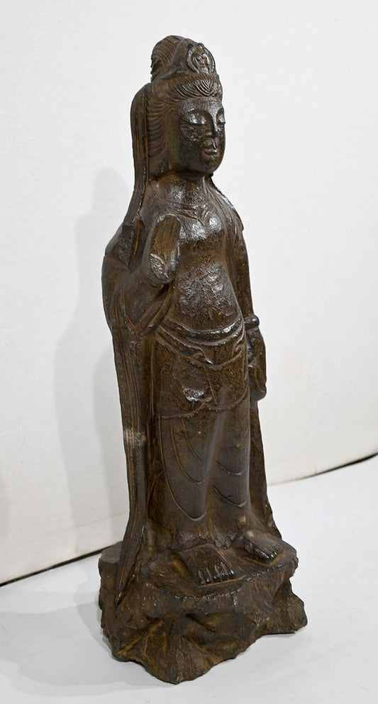 Black Stone Buddha, Asia, Late 1800s