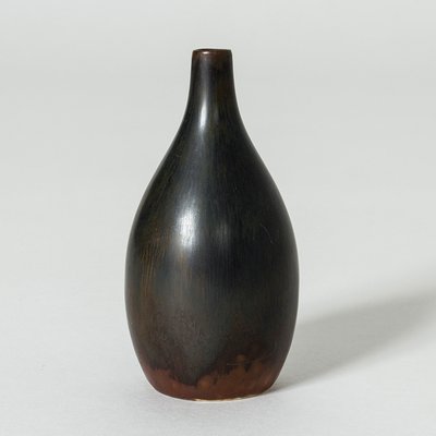 Black Stoneware Vase by Carl-Harry Stålhane for Rörstrand, 1950s-NL-609027