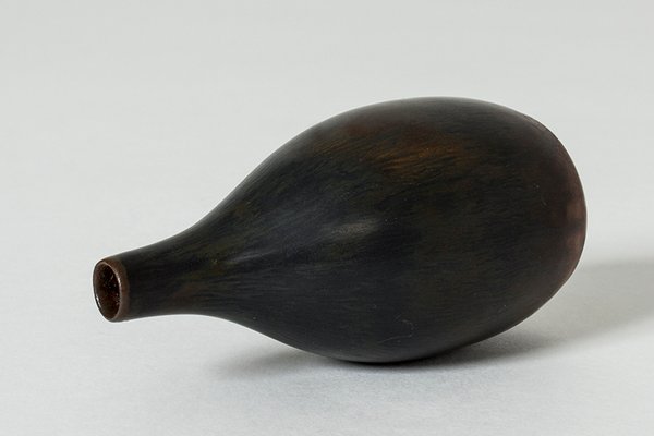 Black Stoneware Vase by Carl-Harry Stålhane for Rörstrand, 1950s-NL-609027