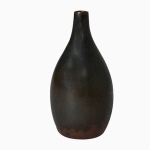 Black Stoneware Vase by Carl-Harry Stålhane for Rörstrand, 1950s-NL-609027