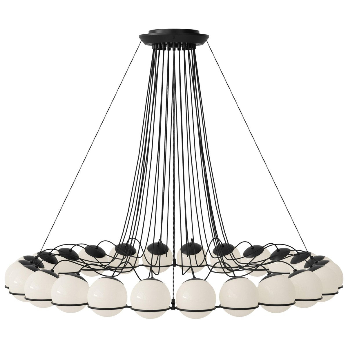 Black Structure Model 2109/24/14 Ceiling Lamp by Gino Sarfatti for Astep