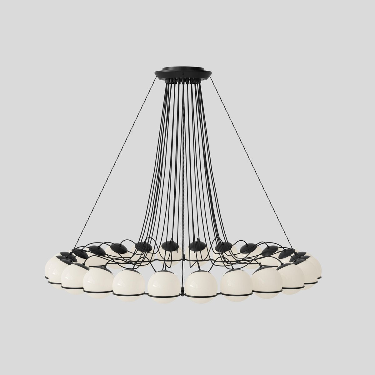 Black Structure Model 2109/24/14 Ceiling Lamp by Gino Sarfatti for Astep