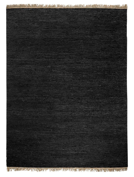 Black Sumace Rug with Fringes by Massimo Copenhagen