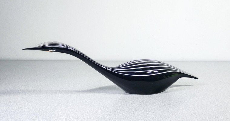 Black Swan Sculpture in Murano Glass by Livio Seguso-OJE-1792168