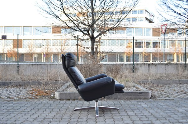 Black Swivel Lounge Chair by Carl Straub, 1960s-UF-1264687