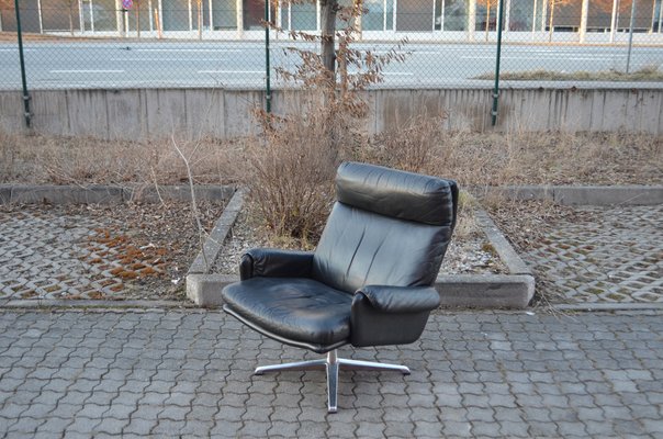 Black Swivel Lounge Chair by Carl Straub, 1960s-UF-1264687