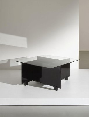 Black Tinted Wood Table by Vittoriano Vigano, 1950s-OHK-1361316