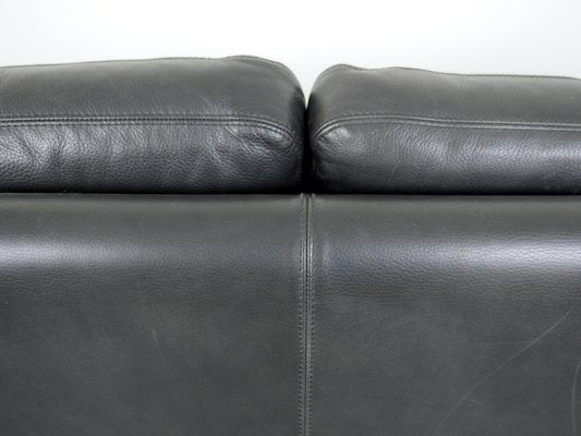 Black Two-Seater Sofa in Leather by F.W. Möller for Cor, 2000s-JV-2027166